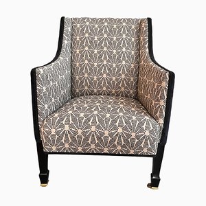 Fauteuil Vintage en Bois et Tissu, 1940s