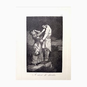 Francisco de Goya, Los Caprichos: A Caza di dientes, Etching