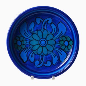 Large Italian Blue Ceramic Bowl from Bellini, 1970s
