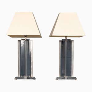 American Acrylic Glass Table Lamps, 1960, Set of 2
