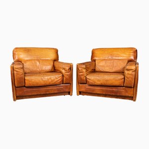 20th Century Leather Armchairs by Roche Bobois, France, 1970s, Set of 2
