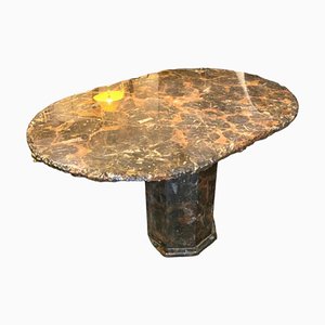 Antique Marble & Fossil Table, Spain, 19th Century