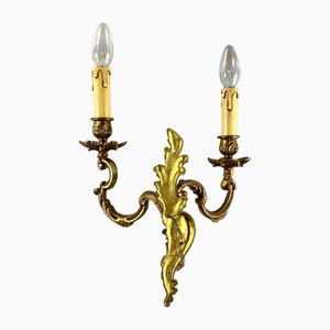 Vintage Twin Arm Bronze Wall Sconce