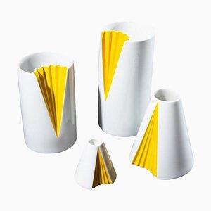 Vases in Porcelain by Ambrogio Pozzi for Rosenthal Studio Line, Germany, 1985, Set of 4