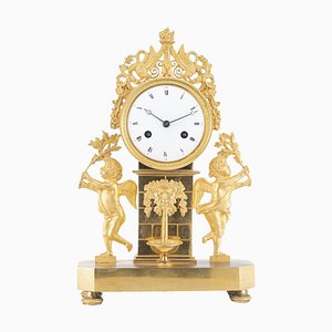 Empire Period Guides Bronze Mantel Clock, France, Before 1840