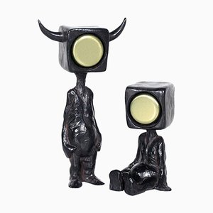 The Curious Golden Duo Sculptures by Martin Smiida, 2000, Set of 2
