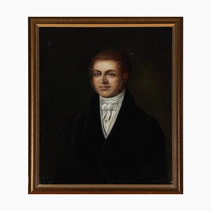 Danish Artist, Portrait of a Gentleman, Oil on Canvas, 1800s, Framed