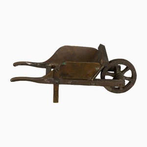 19th Century Bronze Wheelbarrow in Nuanced Brown Patina