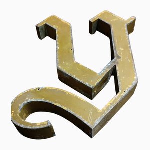 Antique Letter in Brass