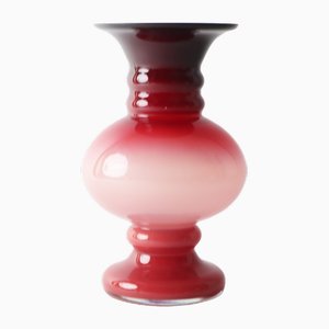 Vase Bulle Space Age en Rouge Opalin