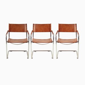 Vintage Bauhaus Dutch Chairs by Mart Stam & Marcel Breuer, 1970s, Set of 3