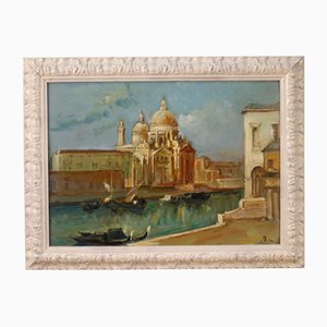 Italian Artist, View of Venice, 1960, Oil on Canvas, Framed