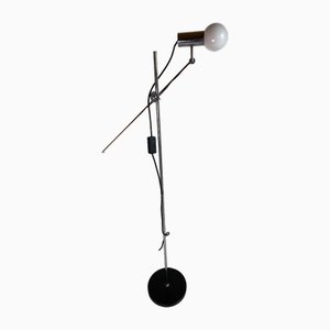 Lámpara de pie de cromo al estilo de Gino Sarfatti, años 70