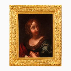 Italian Artist, Portrait of a Young Girl, 1770, Oil on Canvas, Framed