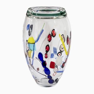 Vase Mid-Century Fait Main en Verre de Murano de Seguso & Barovier, Italie, 1970