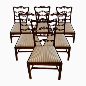 Antique Victorian Mahogany Dining Chairs, 1880, Set of 6