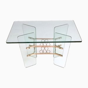 Table Basse Rectangulaire en Verre de style Pietro Chiesa pour Fontana Arte, Italie