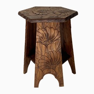 Low Antique Japanese Arts and Crafts Plant Stand or Side Table, 1895s