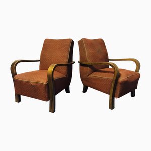 Armchairs attributed to J. Halabala for Up Závody, 1940s, Set of 2
