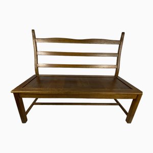 Banc Minimaliste Brutaliste en Chêne, 1970s