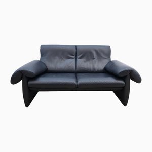 Dark Blue Leather Sofa from de Sede