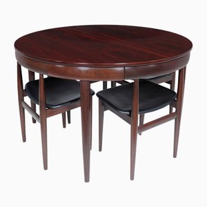 Danish Modern Table and Chairs from Frem Røjle, 1960s, Set of 5
