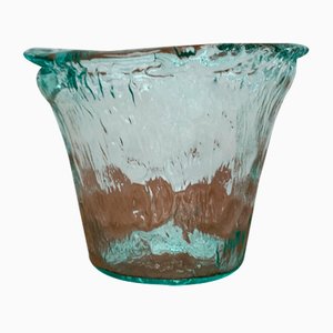 Vintage Scandinavian Ice Glass Bowl, 1970s