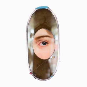 Miroir Eye Purity en Argent Perlé de Unique Mirrors