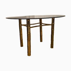 Faux Golden Bamboo Dining Table, 1970s