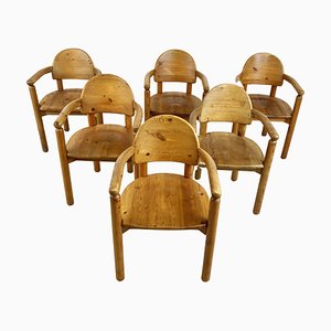 Pine Dining Chairs by Rainer Daumiller for Hirtshals Savvaerk, 1980s, Set of 6
