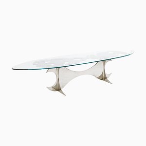 Elipse Coffee Table attributed to Armand Jonckers, 1980s