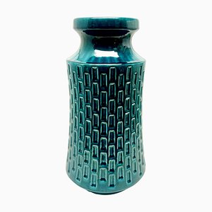 Vintage Vase in Blue Drip Glaze from Jasba, Germany, 1970s