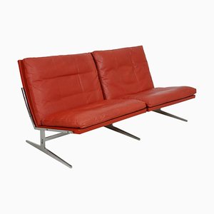 BO 583 Sofa in Red-Brown Leather from Preben Fabricius & Jørgen Kastholm
