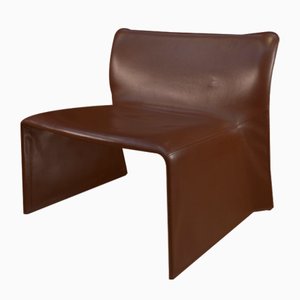Brown Leather Glove Lounge Chair by Patricia Urquiola for Molteni & C., 2000s