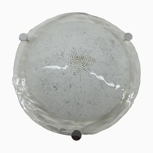 Ice Glass Ceiling Lamp from Kalmar, 1970s