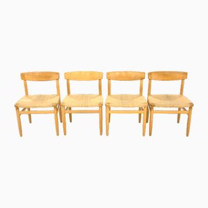 Swedish Oak Chairs by Børge Mogensen for Karl Andersson & Söner, 1960, Set of 4