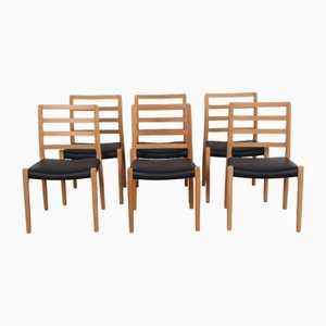 Danish Model 85 Chairs by Niels Otto Møller for J.L. Møllers, 1990s, Set of 6