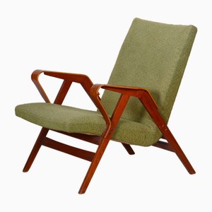 Fauteuil Mid-Century en Hêtre Vert de Tatra Pravenec, République Tchèque, 1950s