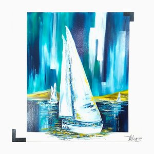 Corinne Vilcaz, Sail Away, 2023, Huile sur Toile