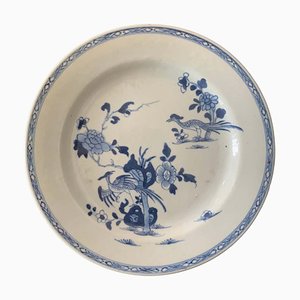 Chinesischer Porzellanteller, 19. Jh. in Blau & Weiß