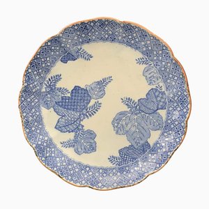 Mid 19th Century Chinese Soup Plate Inspired by the Blue Family India Compagny