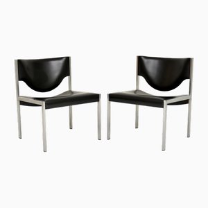 Danish Steel Lounge Chairs, 1960s, Set of 2
