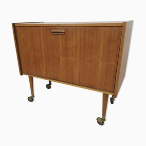 Mueble bar escandinavo Mid-Century de teca