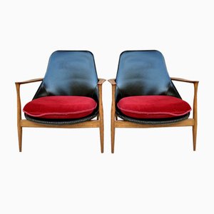 Mid-Century Lounge Chairs by Ib Kofod-Larsen, Denmark, 1950s, Set of 2