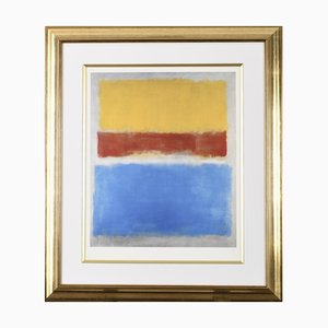 Mark Rothko, amarillo, rojo y azul, años 50, serigrafía, enmarcado