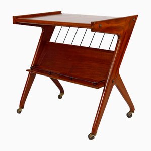 Mi-Ccentury Modern Teak Trolley, Italy, 1950s