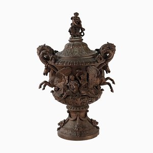 Patinated Zama Vase in Bronze