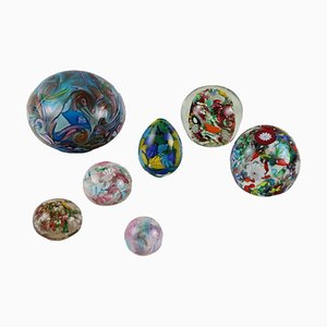 Paperweights in Murano Glass, Set of 7