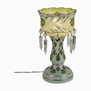 Böhmische Tischlampe aus Kristallglas