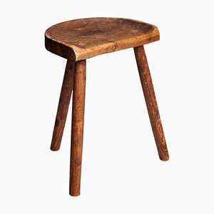 Black Forest Farmers Tripod Stool in Pine, Germany, 19th Century